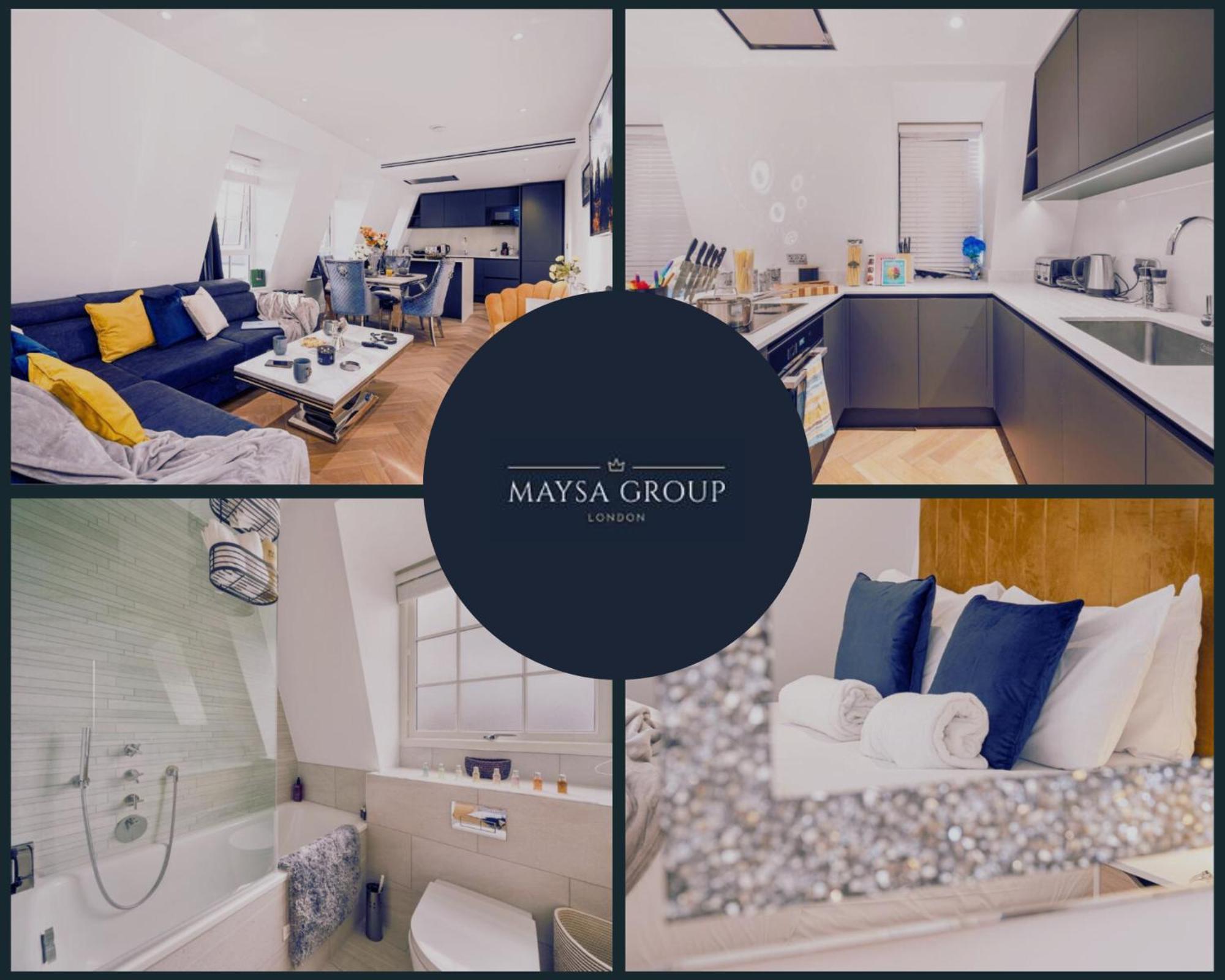 Stunning 1-Bedroom Penthouse In Marble Arch 72 London Bagian luar foto